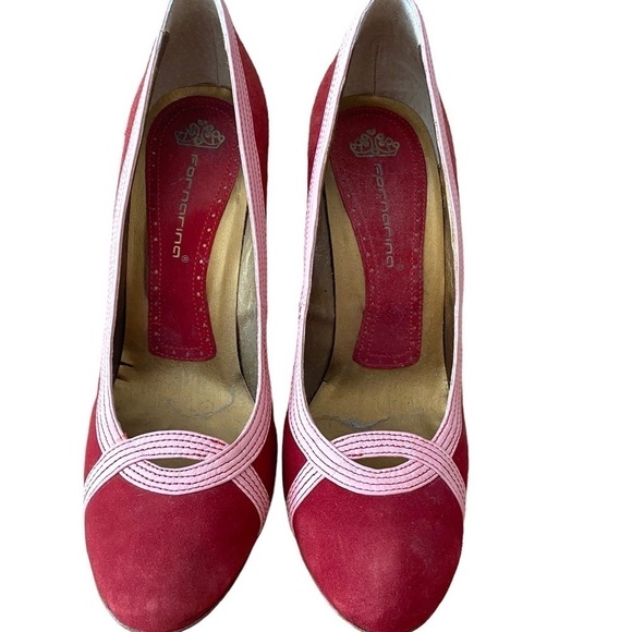 Fornarina Red & Pink Fornarina Suede Pumps - Size 39 - Picture 2 of 4